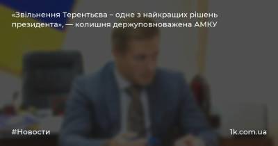 «Звільнення Терентьєва – одне з найкращих рішень президента», — колишня держуповноважена АМКУ