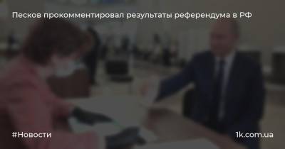 Песков прокомментировал результаты референдума в РФ