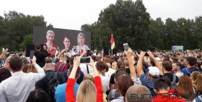 В Минске состоялся первый митинг в поддержку конкурентки Лукашенко