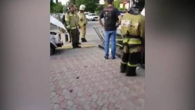 Видео с места ДТП: Под Ростовом в ДТП с полицейским автомобилем погибла женщина