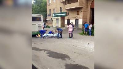 Появилось видео с места аварии с автобусом в Москве