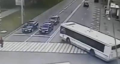 Опубликовано видео момента ДТП с автобусом в Люблине