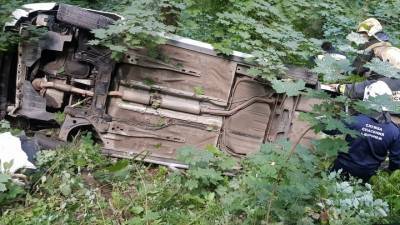 В Воронеже иномарка упала с 20-метрового обрыва
