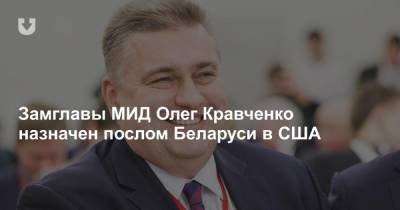 Замглавы МИД Олег Кравченко назначен послом Беларуси в США