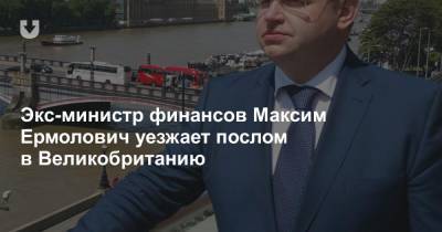 Экс-министр финансов Максим Ермолович уезжает послом в Великобританию