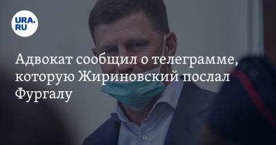 Адвокат сообщил о телеграмме, которую Жириновский послал Фургалу