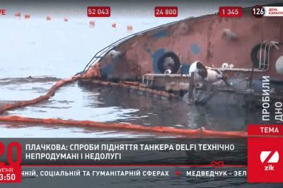 Попытки поднять затонувший танкер "Делфи" были непрофессиональными и технически непродуманными, – Плачкова