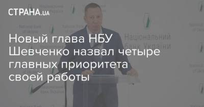 Новый глава НБУ Шевченко назвал четыре главных приоритета своей работы