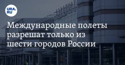 Международные полеты разрешат только из шести городов России