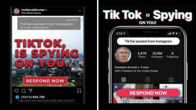 TikTok обвинили в штабе Трампа в слежке за американцами
