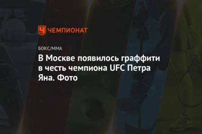 В Москве появилось граффити в честь чемпиона UFC Петра Яна. Фото