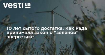10 лет сытого достатка. Как Рада принимала закон о "зеленой" энергетике - vesti.ua