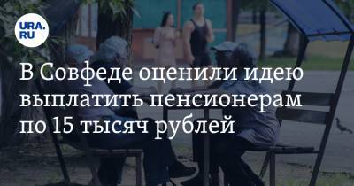 В Совфеде оценили идею выплатить пенсионерам по 15 тысяч рублей