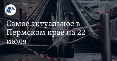 Самое актуальное в Пермском крае на 22 июля. Бизнесмены просят открыть ТЦ, власти выделили деньги на отпуска для врачей