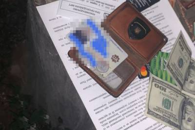 В Винницкой области полицейский получил взятку в 5,5 тыс. долларов