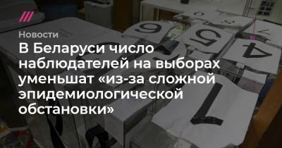 В Беларуси число наблюдателей на выборах уменьшат «из-за сложной эпидемиологической обстановки»