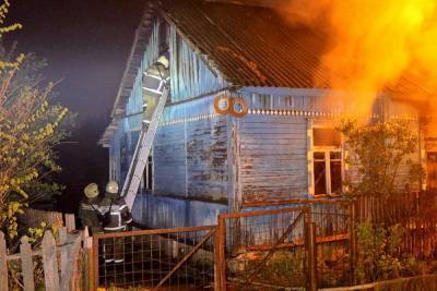 Пожарные вынесли 82-летнюю смолянку из горящего дома