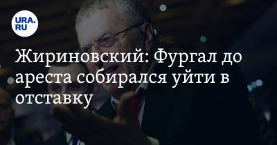 Жириновский: Фургал до ареста собирался уйти в отставку