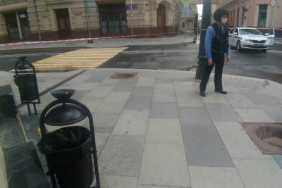 Появилось видео с места перекрытия движения в центре Москвы