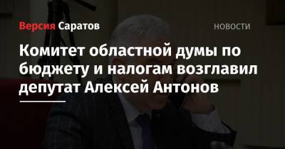 Комитет областной думы по бюджету и налогам возглавил депутат Алексей Антонов