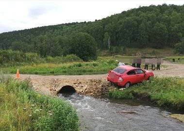 В Башкирии легковушка улетела в реку