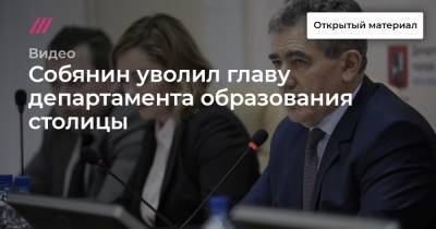 Собянин уволил главу департамента образования столицы