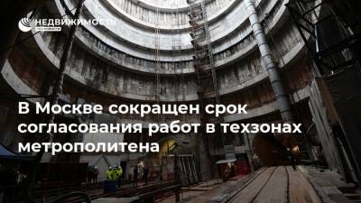 В Москве сокращен срок согласования работ в техзонах метрополитена