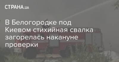 В Белогородке под Киевом стихийная свалка загорелась накануне проверки