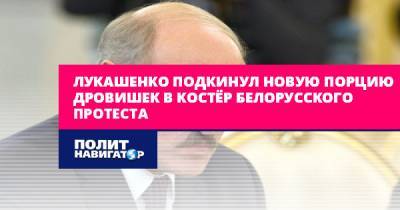 Лукашенко подкинул новую порцию дровишек в костёр белорусского...