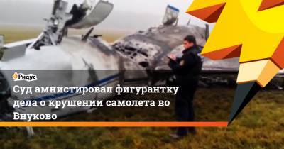 Суд амнистировал фигурантку дела о крушении самолета во Внуково