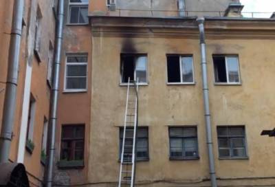 Из горящей квартиры в Петербурге спасли мужчину и кота