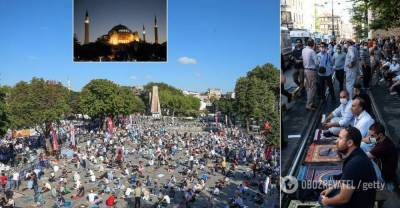 На первую за 86 лет молитву в Святой Софии собрались тысячи мусульман. Впечатляющие фото | Мир | OBOZREVATEL