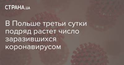 В Польше третьи сутки подряд растет число заразившихся коронавирусом