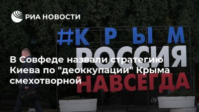 В Совфеде назвали стратегию Киева по "деоккупации" Крыма смехотворной