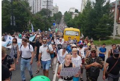 В российском Хабаровске усилились протесты против Кремля