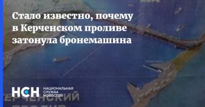 Стало известно, почему в Керченском проливе затонула бронемашина