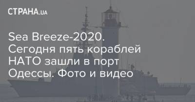 Sea Breeze-2020. Сегодня пять кораблей НАТО зашли в порт Одессы. Фото и видео