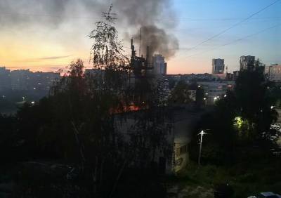 Около нового ФОКа в Дашково-Песочне произошел пожар