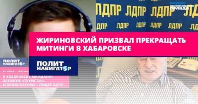 Жириновский призвал прекращать митинги в Хабаровске