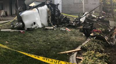 Одномоторный самолет упал на жилой дом в американском штате Юта
