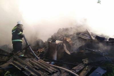 Взрыва удалось избежать: в Карелии горел сарай с опасным содержимым