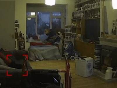 В жилье девушки появился призрак кота: камера запечатлела видео с тёмной фигуркой
