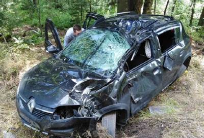 Нетрезвый водитель Renault пострадал в ДТП под Всеволожском