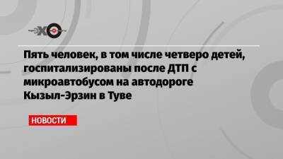 Пять человек, в том числе четверо детей, госпитализированы после ДТП с микроавтобусом на автодороге Кызыл-Эрзин в Туве
