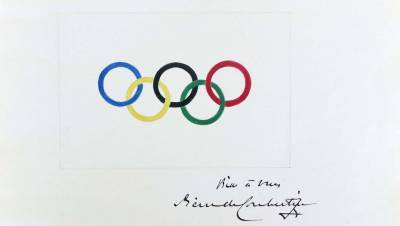 Подлинный рисунок олимпийских колец продали на аукционе в Каннах за 185 тысяч евро
