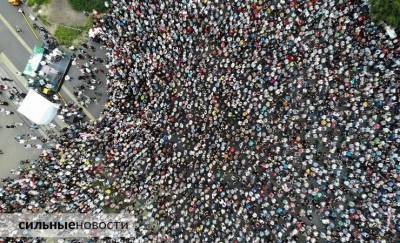 Посмотрите, как выглядел митинг Тихановской в Гомеле с высоты птичьего полета — фото, видео