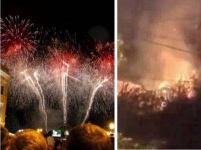На празднике в Одессе из-за фейерверков произошел сильный пожар