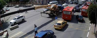 В Рязани водители пожаловались на пробки в центре города