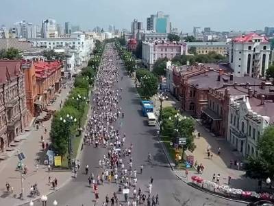 В Хабаровске идет очередной протестный марш