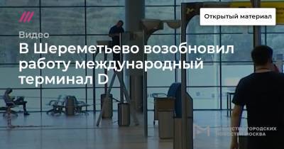В Шереметьево возобновил работу международный терминал D